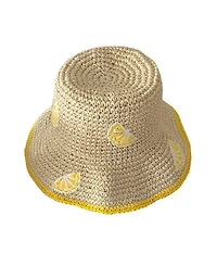Marcus Adler Packable Lemon Straw Bucket Hat