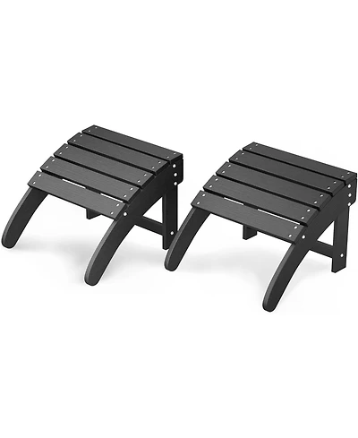 gaomon Hdpe Adirondack Ottoman Foot Rest, Weather Resistant Outdoor Footstool for Adirondack Chair