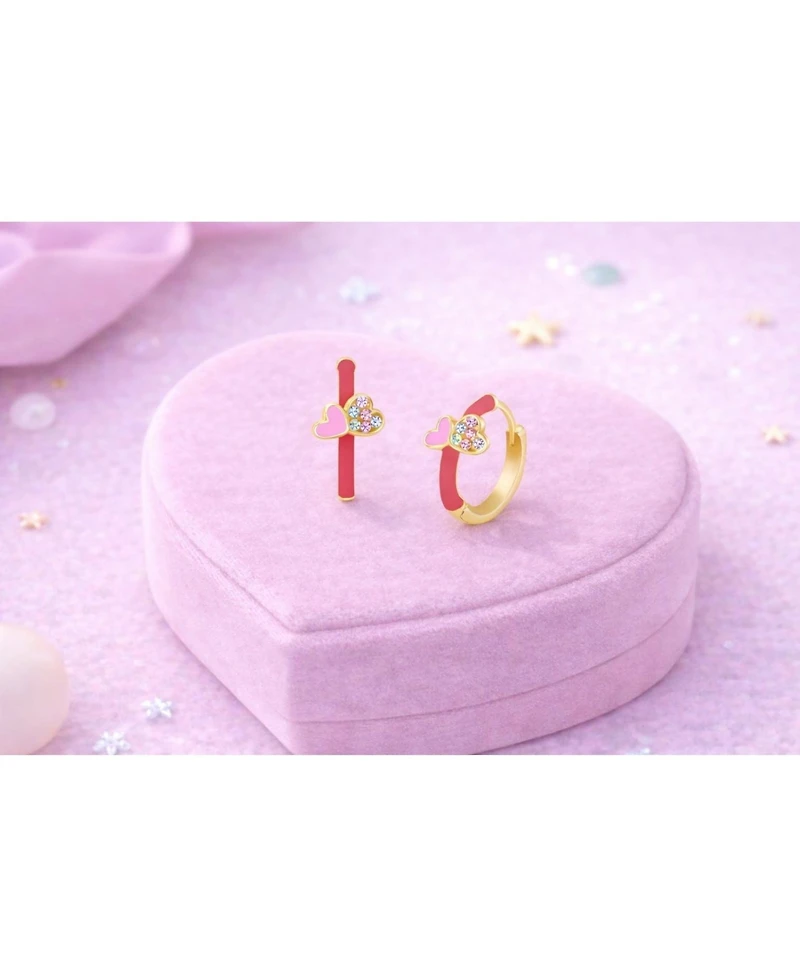 Chanteur Girls Heart Hypoallergenic Earrings with Surgical Titanium Screwbacks