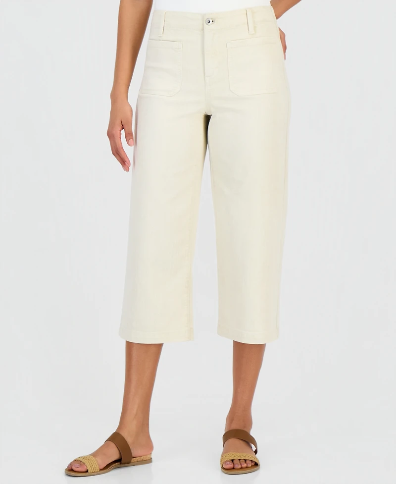 Style & Co Women's High-Rise Cropped Wide-Leg Jeans, Macy's Exclusive