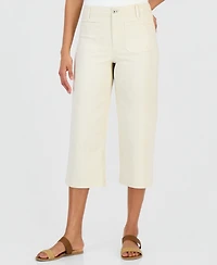 Style & Co Women's High-Rise Cropped Wide-Leg Jeans, Macy's Exclusive