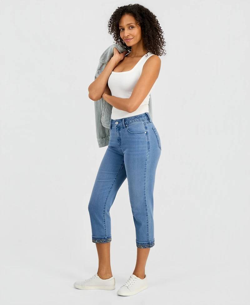 Style & Co Women's Mid-Rise Curvy Capri Jeans, Macy's Exclusive