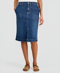 Style & Co Women's High-Rise Denim Skirt, Macy's Exclusive