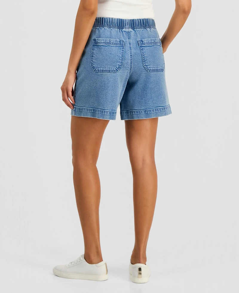 Style & Co Women's High-Rise Pull-On Denim Shorts, Macy's Exclusive