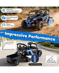 Slickblue 12V Electric Ride On Tractor with Parent Remote for Kids