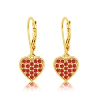 Chanteur 18K Gold Plated Kids Heart Hypoallergenic Earrings for Girls with Sterling Silver Leverbacks