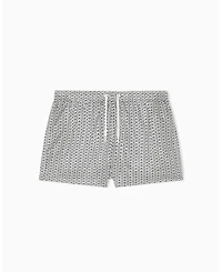 A|X Armani Exchange Men's Allover Logo Print Swim Trunk