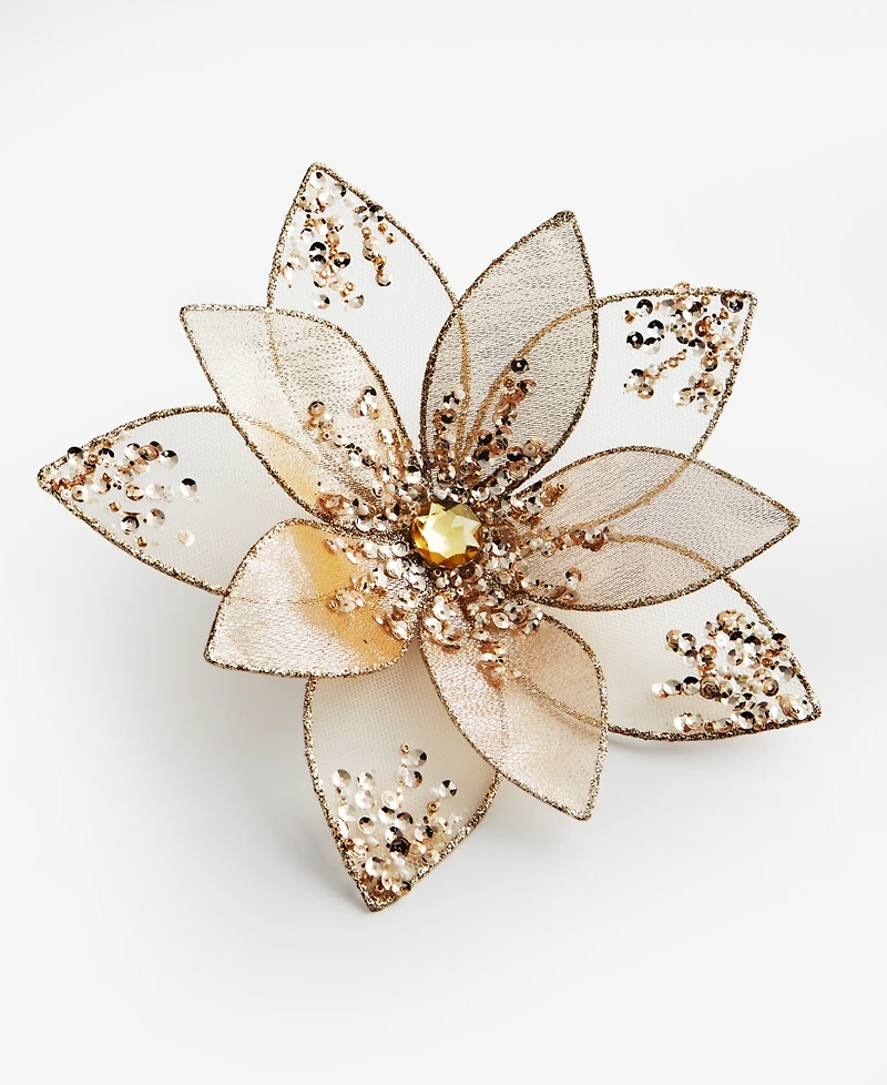 Holiday Lane Jeweled Classics Flower Clip, Macy's Exclusive