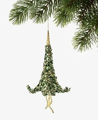 Holiday Lane Enchanted Forest Trumpet Flower With Dangle Ornament, Macy's Exclusive