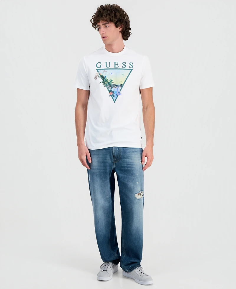 Guess Men's Sunset Triangle Graphic T-Shirt