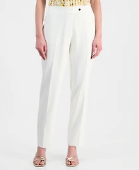 Kasper Women's Mid Rise Straight Leg Pants, Regular & Petite