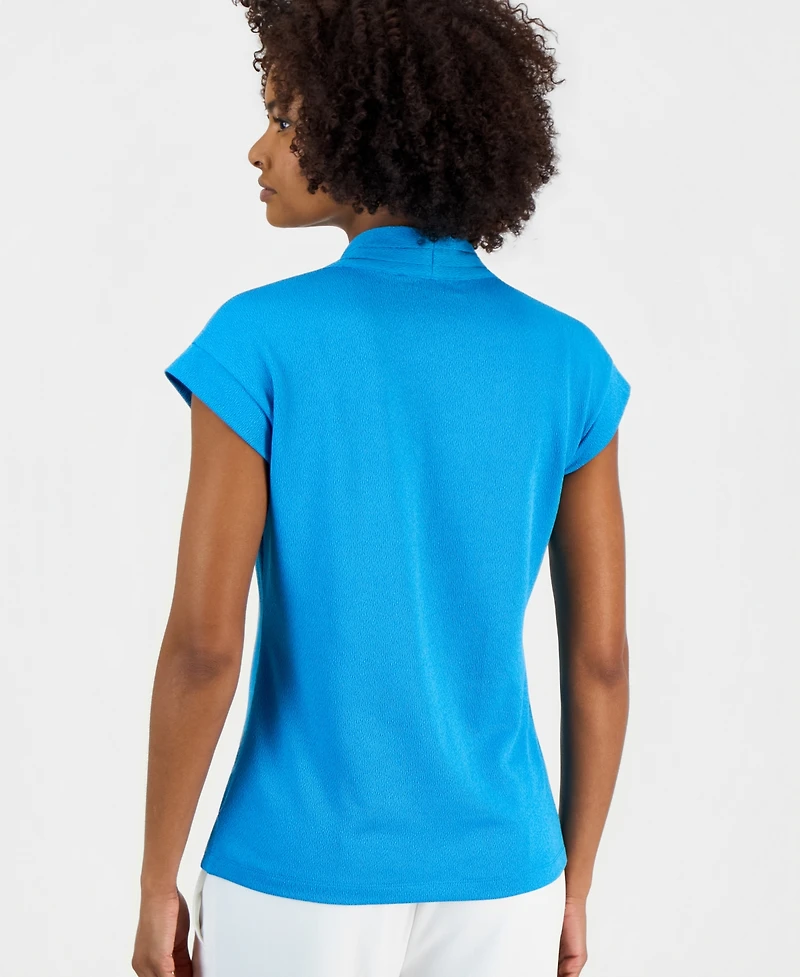 Kasper Petite V-Neck Pull-On Blouse