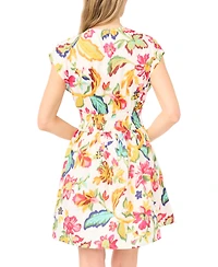 CeCe Women's V-Neck Multi Tie Mini Dress