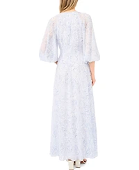 Parker Women's Balloon-Sleeve Twist-Front Maxi Dress