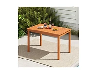 Slickblue 48-Inch Outdoor Wood Dining Table for 4–6 People