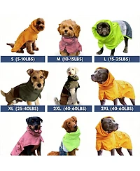 Aronkl Dog Raincoat - Waterproof, Windproof, Reflective, Breathable