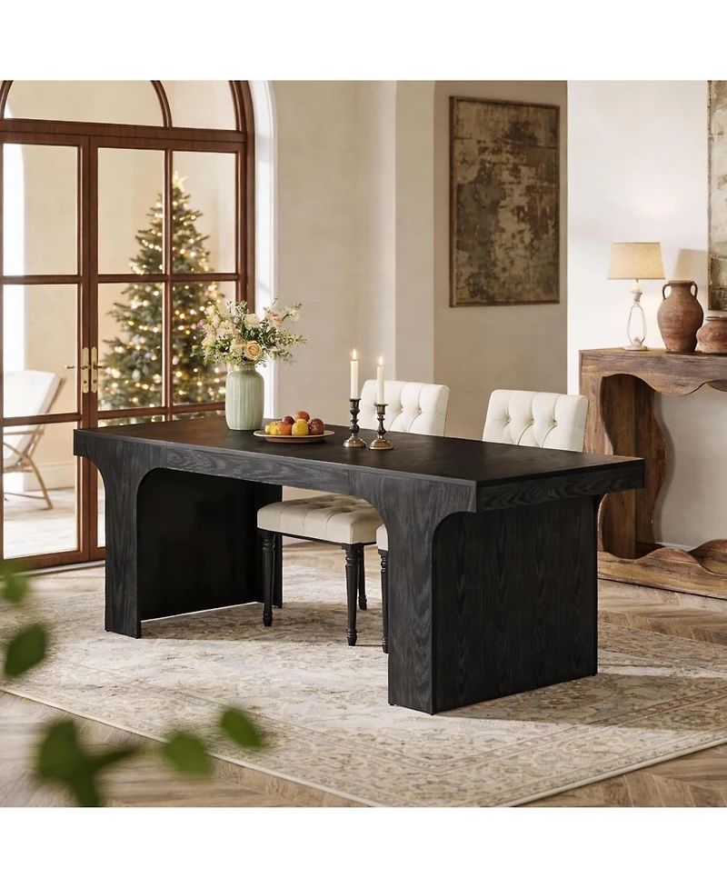 Tribesigns Large Dining Table for 6-8 People, 70.9" Long Wooden Kitchen Dinner Table