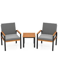Slickblue 3-Piece Patio Conversation Furniture Set with Coffee Table