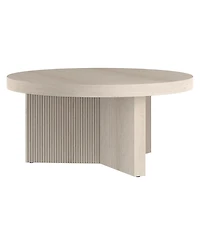 Hudson & Canal Holm 32" Wide Round Fluted Coffee Table