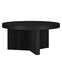 Hudson & Canal Holm 32" Wide Round Fluted Coffee Table