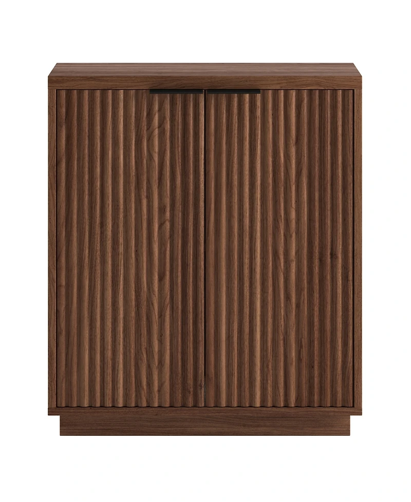 Hudson & Canal Mansfield 28" Wide Rectangular Fluted Accent Cabinet