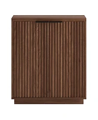 Hudson & Canal Mansfield 28" Wide Rectangular Fluted Accent Cabinet