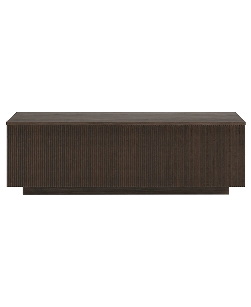 Hudson & Canal Reyes 48" Wide Rectangular Fluted Coffee Table
