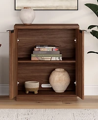 Hudson & Canal Mansfield 28" Wide Rectangular Fluted Accent Cabinet