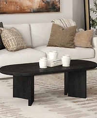 Hudson & Canal Alma 48" Wide Oval Coffee Table
