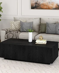 Hudson & Canal Reyes 48" Wide Rectangular Fluted Coffee Table