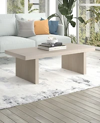 Hudson & Canal Soren 48" Wide Rectangular Fluted Coffee Table