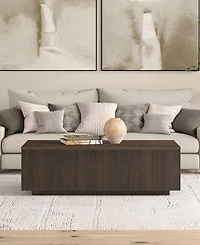 Hudson & Canal Reyes 48" Wide Rectangular Fluted Coffee Table