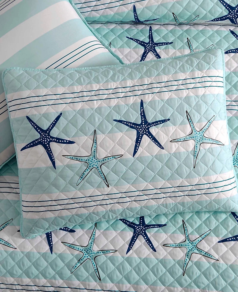 Avanti Starfish Stripe Reversible 2-Pc. Quilt Set, Twin