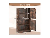 Slickblue 43.5 Inch Bathroom Storage Cabinet with Doors and Shelves