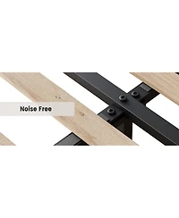 gaomon King Bed Frame Diamond Tufted Headboard Upholstered Platform Storage Drawer Wooden Slats Noise-Free No Box Spring