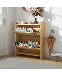 gaomon 2 Flip-Drawer Shoe Storage Cabinet