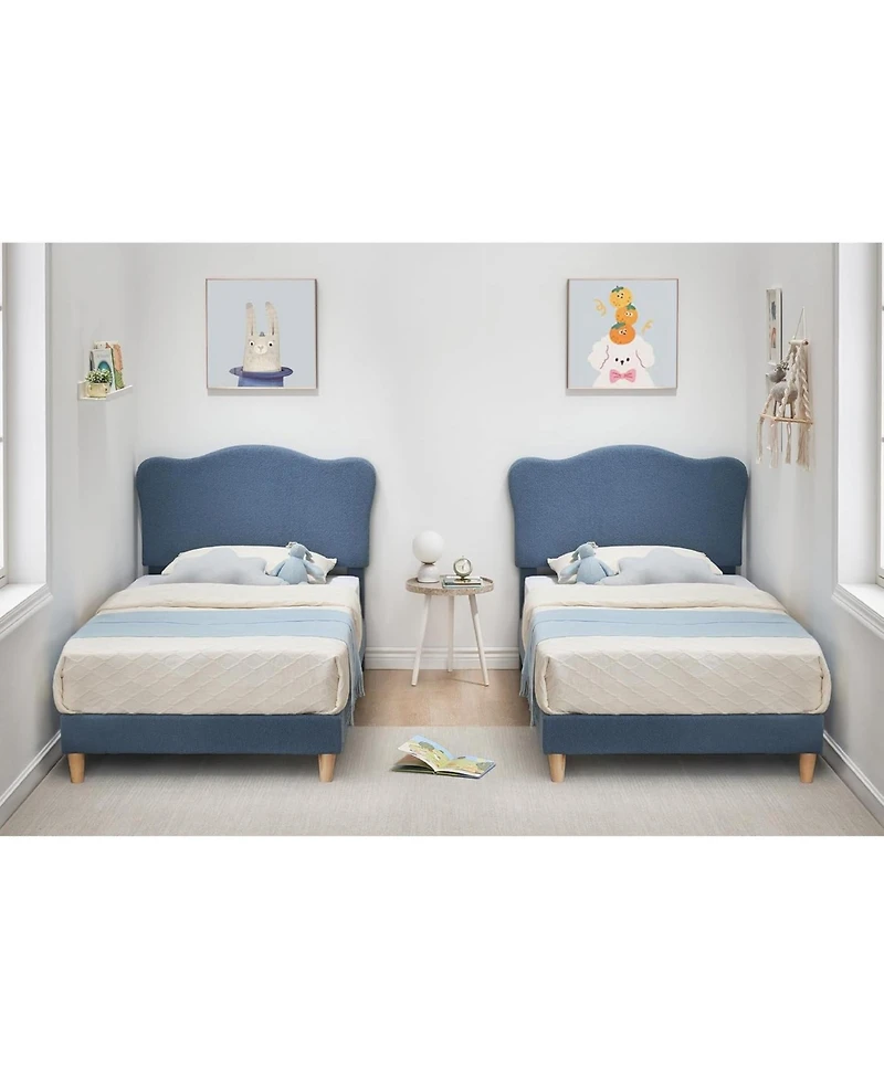 gaomon Upholstered Platform Bed- Adjustable Headboard Wood Slats No Box Spring Needed