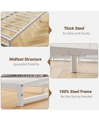 gaomon King Low Bed Frame 6 Inch Heavy Duty Metal Platform Mattress Foundation Noise-Free No Box Spring Easy Assembly