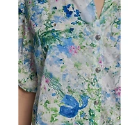 Karl Lagerfeld Paris Petite Short-Sleeve Blouse