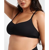 Siella Women's Cotton No-Show V-Scoop Bra