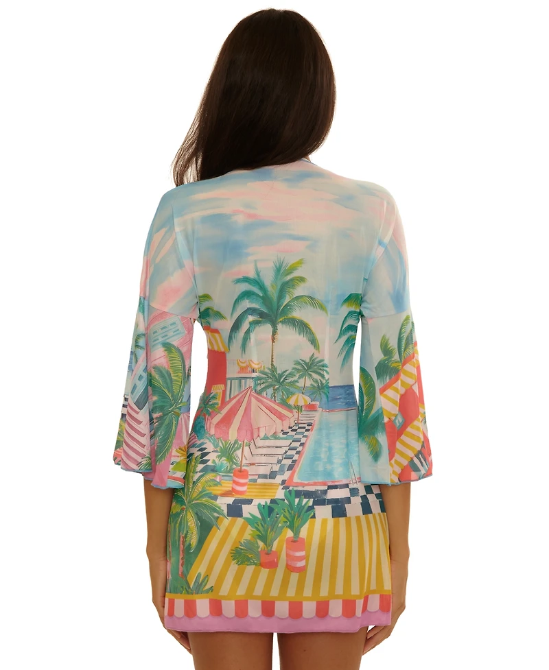 Becca Women's Miami Beach Tie-Front Cover-Up Tunic