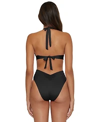 Becca Women's V-Neck Halter Swim Top