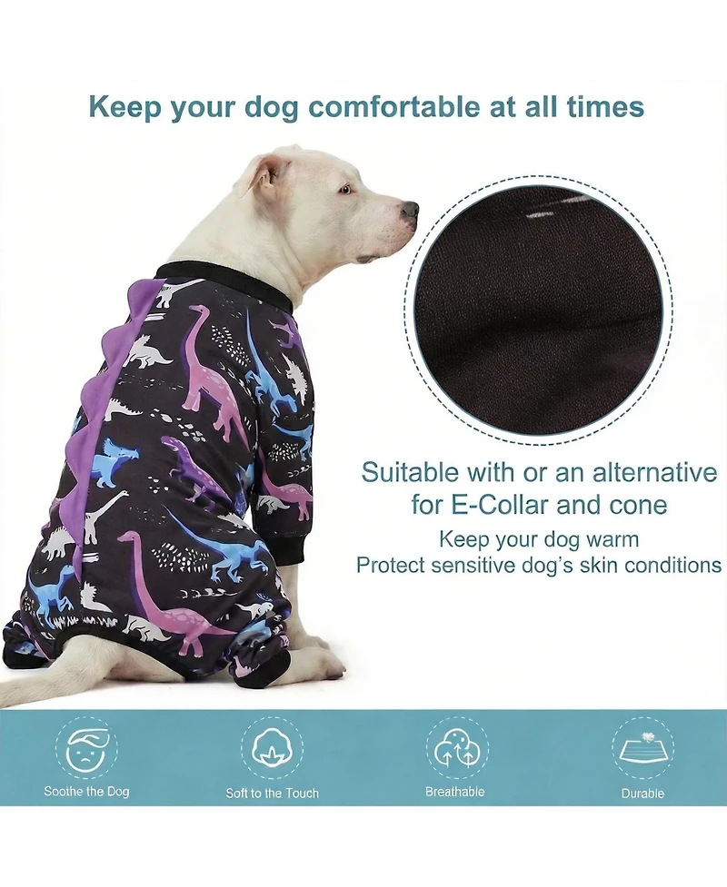 Aronkl Cotton Polyester Calming Dog Onesie for All Seasons - Stress Relief, Comfort
