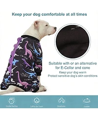 Aronkl Cotton Polyester Calming Dog Onesie for All Seasons - Stress Relief, Comfort