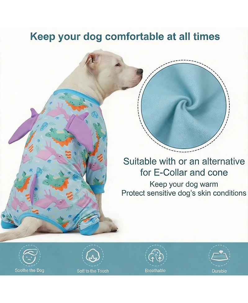 Aronkl Cotton Polyester Calming Dog Onesie for All Seasons - Stress Relief, Comfort, and Easy Care