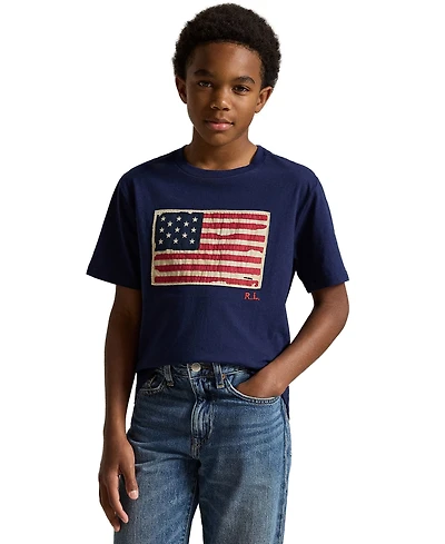 Polo Ralph Lauren Big Boys Flag Cotton Jersey T-shirt