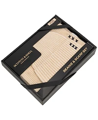 Scotch & Soda Men's Rib Stitch Cuff Beanie Scarf, 2-Piece Set