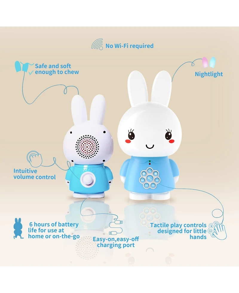 Alilo Honey Bunny Kids Audio Player – Musical Story Toy with Nightlight & Soothing Sounds