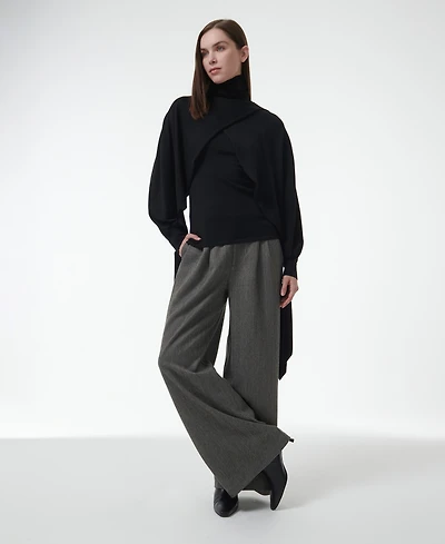 Leem Women's Layered Butterfly Sleeve Knitted Sweater