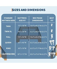 gaomon Platform Bed Frame with Underbed Storage-10.24 Inch Clearance-Wood and Metal Slat Support-No Headboard-No Box Spring Needed